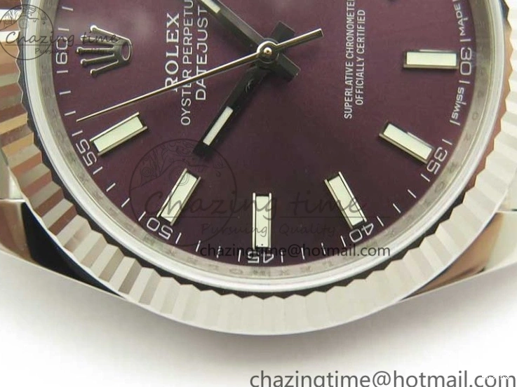 MiroTime 0215 DateJust 126334 SS REF 1:1 Best Edition Purple Dial Stick Markers on New version Jubilee Bracelet A TopPick 3422